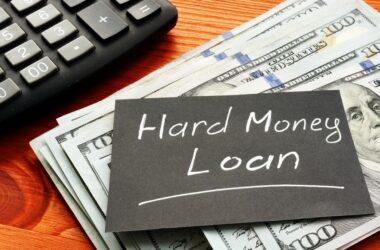 Conceptual hand written text showing Hard money loan